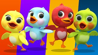 5 Colorful Rainbow Little Ducks - Fun and Educational Compilation for Kids