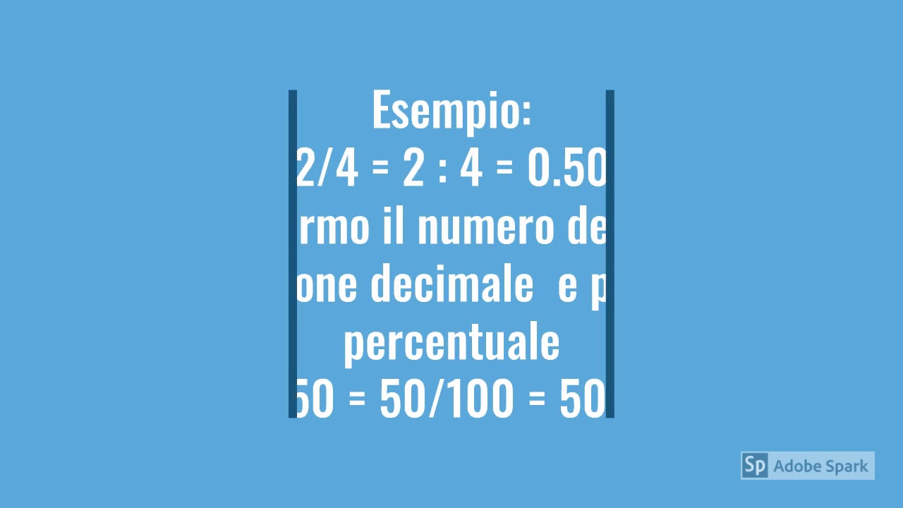 Trasformare una frazione in percentuale - YouTube