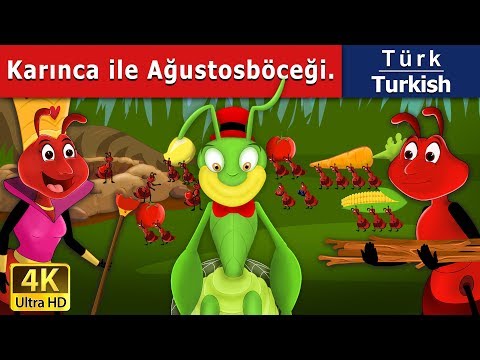 Karınca ile Ağustosböceği | The Ant And The Grasshopper in Turkish | Turkish Fairy Tales