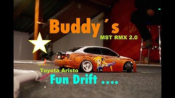 Buddy´s Toyota Aristo with MST RMX 2.0 - 1st Track drive on new Layout