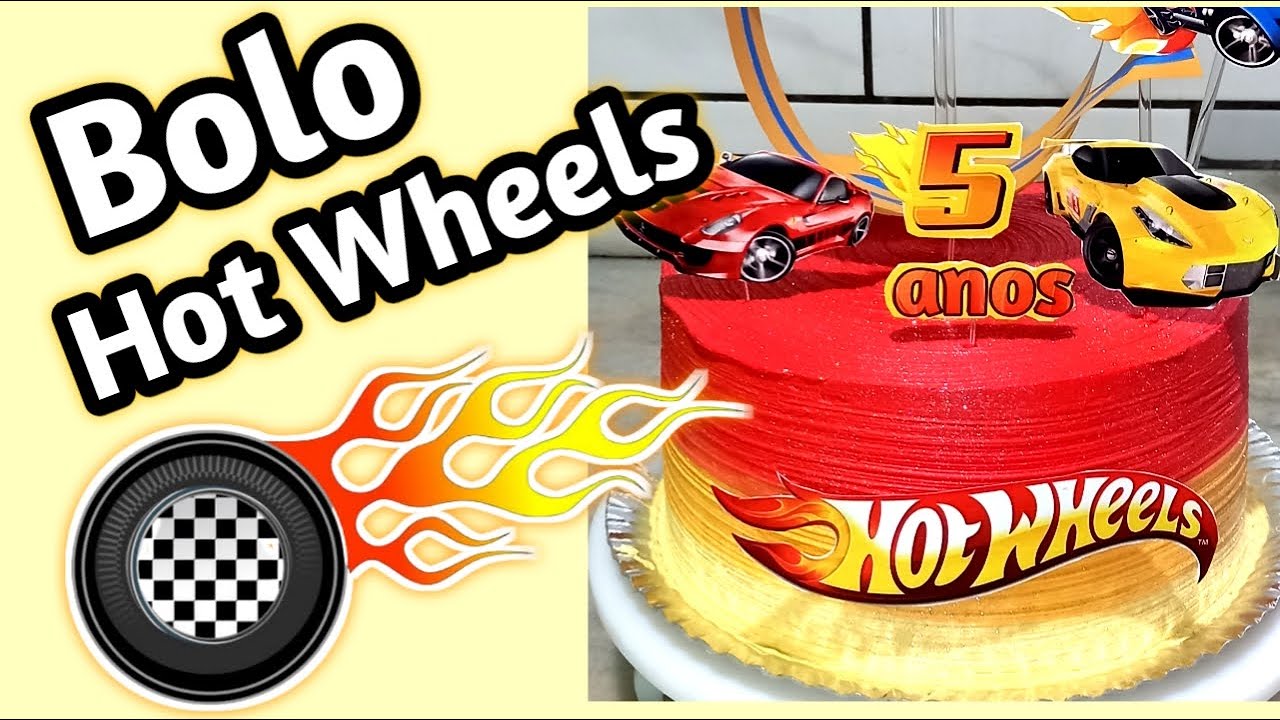 Bolo hot Wheels Bolo carrinho hot Wheels 