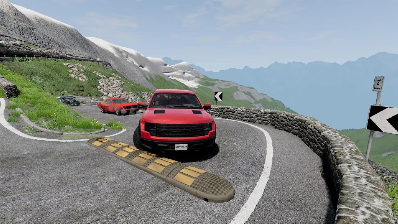 Mobil vs Speed Bumps Beamng drive 