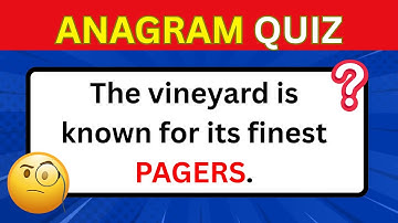 🧠 Fun Anagram Word Quiz | Can You Unscramble These Words?| Easy level| Challenging