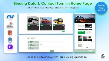 Binding Data & Contact Form in ASP.NET | Online Bus Booking System | Dev Diving Episode 19