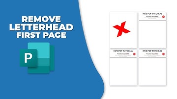 How to remove letterhead only first page in Publisher