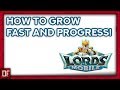 Lords Mobile: How to gain might and progress fast!