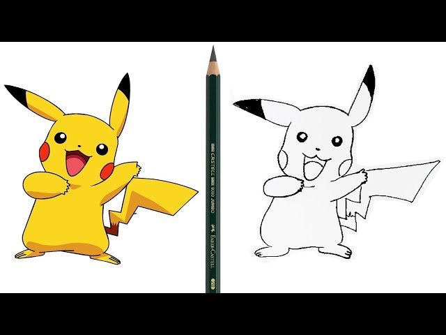 gambar pikachu yang mudah