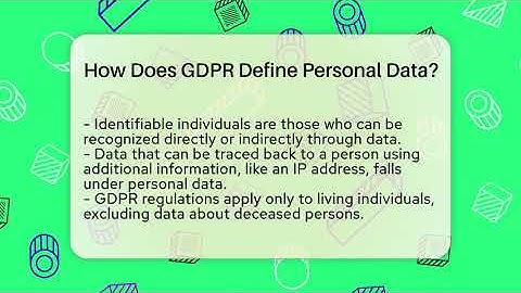 How Does GDPR Define Personal Data? - Everyday-Networking