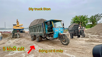 Công nông siêu khoẻ siêu khủng nhất thế giới chở 5 khối cát ,Động cơ 6 máy , máy xúc kobelko sk320