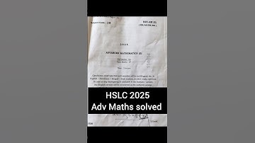 Adv.Maths solved|HSLC 2025|#shorts