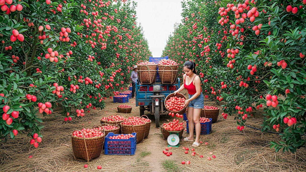 TIMELAPSE - Harvesting Lot Of Sour NHOT Fruit, Transport Many NHOT Go to Market Sell