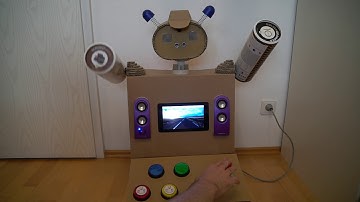 Raspberry Pi - Toy Robot Nanny arcade buttons and joystick