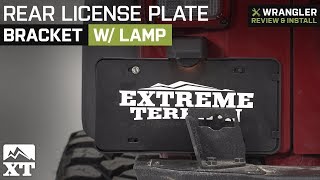 Jeep Wrangler JK Rear License Plate Bracket w/ Lamp (2007-2018) Review &  Install - YouTube