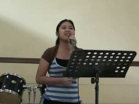 me singing Hosanna in our church