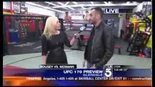 Ronda Rousey's Coach on KTLA Morning News talking UFC 170 Rousey vs. McMann