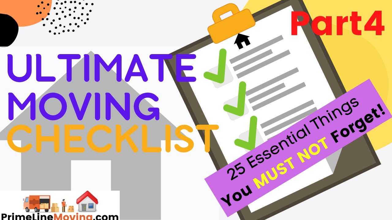 Ultimate Checklist When Moving To A New Home | Essential Things You Need To Do When Moving House  P4