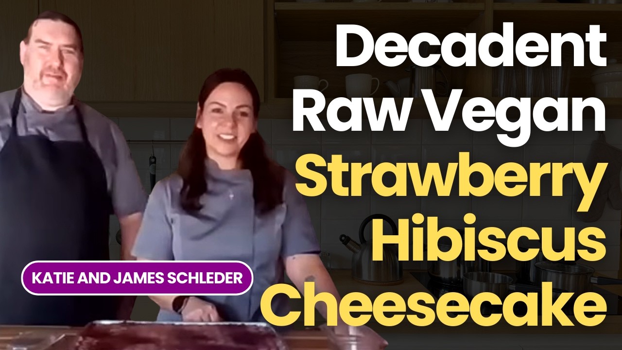 Decadent Raw Vegan Strawberry Hibiscus Cheesecake with Katie and James Schleder of Nectar Cafe