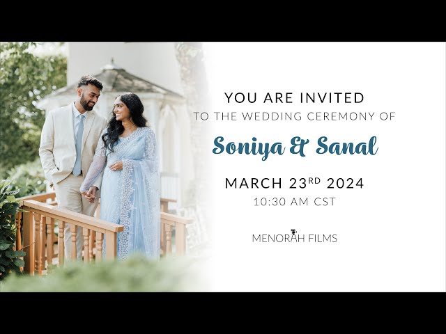 Soniya & Sanal | 03.23.2024 | Wedding Ceremony | Livestream
