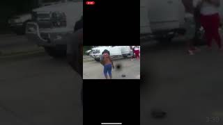 Crackhead gets naked at gas station