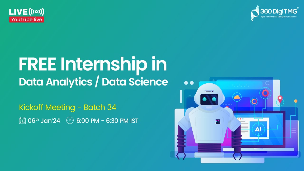 Free Data Analytics / Data Science Internship Batch 34 360DigiTMG