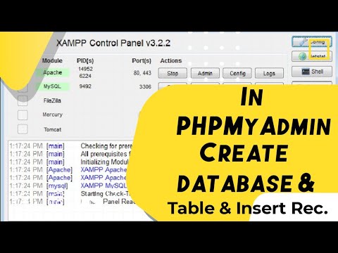 PHP my admin में डेटाबेस और टेबल कैसे बनाएं | how to create a database and table | @PassionCoding