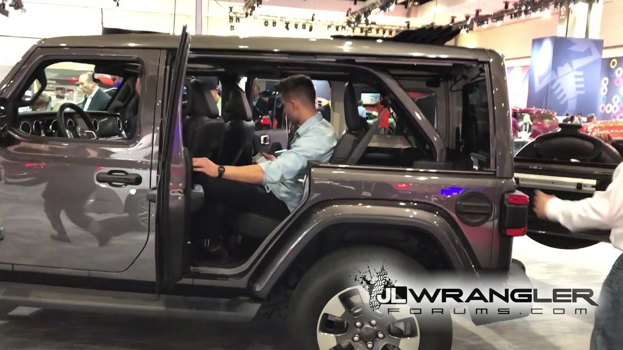 2018 Jeep Wrangler JL Sky One-Touch Power Top Side Window Removal Demo by   - YouTube