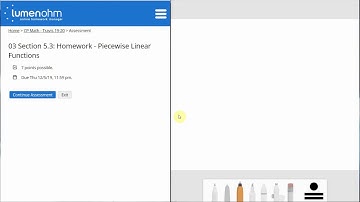 OHM Lumen: Section 5.3 Homework - Piecewise Linear Functions