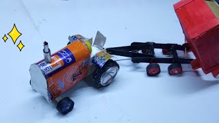 كيف تصنع جرار زراعي باعواد الايس كريمHow to make a tractor with ice cream sticks