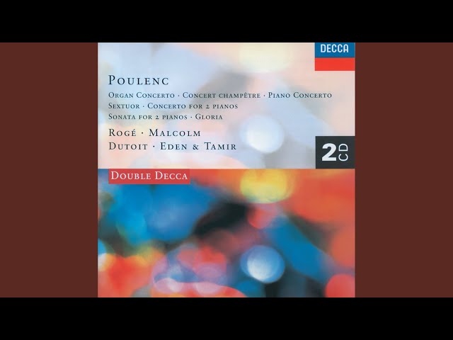 Poulenc - Concerto pour piano: 1er mvt : P.Rogé / Orch Philharmonia / C.Dutoit