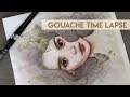 Gouache painting Time Lapse