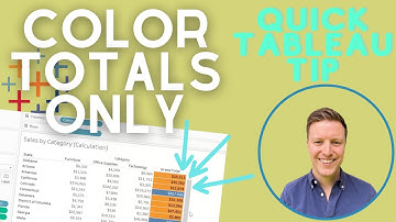 How to Color Totals Only in Tableau