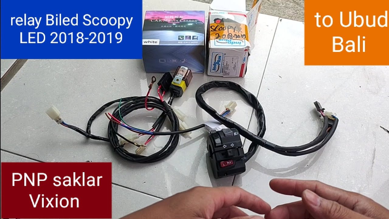 relay Scoopy LED 2018-2019 PNP saklar Vixion sinar otomotif