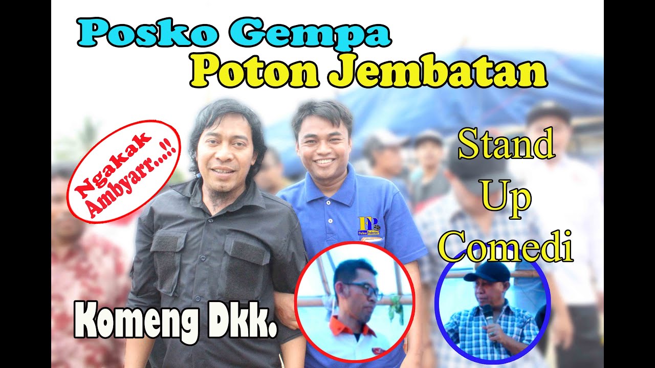 Sambangi Korban Gempa, Komedian Komenk Dan Kawan-Kawan membuat tawa