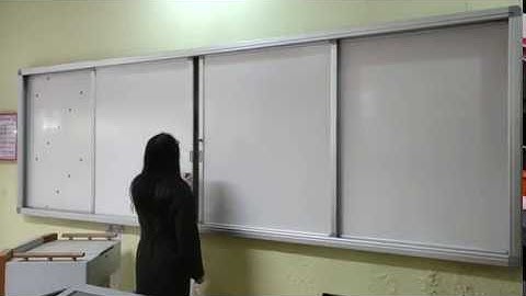 Lanbeisite Sliding Whiteboard Cabinet Frame Push and Pull Writing Marker Board 2022