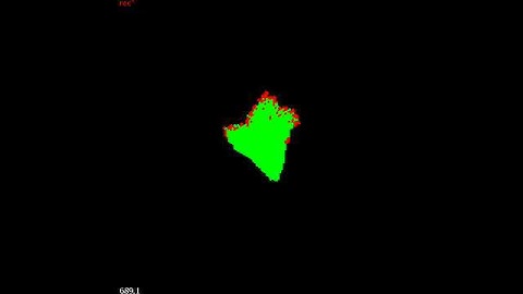 A simulation of amoeba-like movement