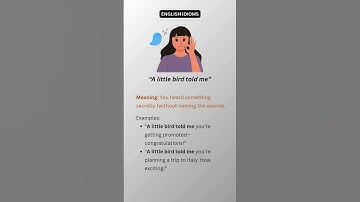 Thumbnail of English Idioms with Animals | A little bird told me | Idioms, pictures, meanings, examples