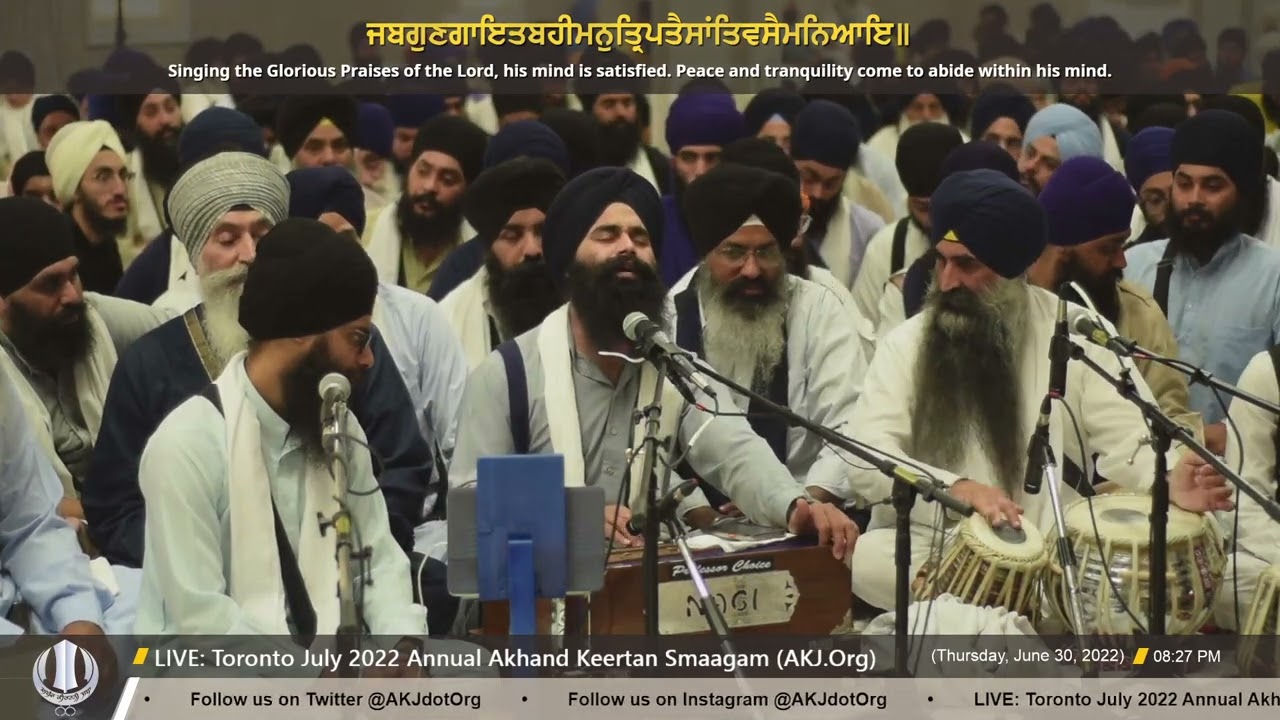 045 Bhai Parminder Singh Jee Australia - ThursdayPM - Toronto July 2022 Annual AkhandKeertan Smaagam