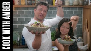 Crunchy Rainbow Coleslaw with Jamie Oliver | Cook With Amber