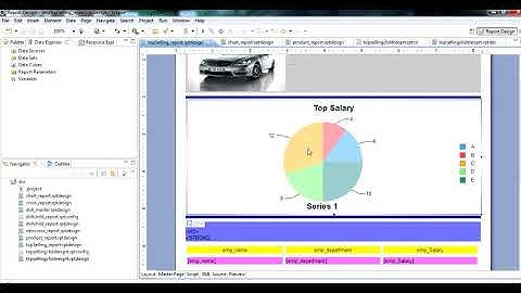 pie chart drill down in birt