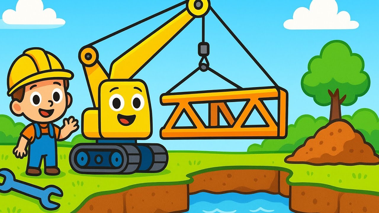 Dudu ke Saath Fun Bridge Building Game! 🌉🎮  ! Funny video for kids