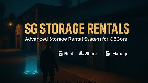 Storage Unit Rentals System [QBCORE] [FIVEM]