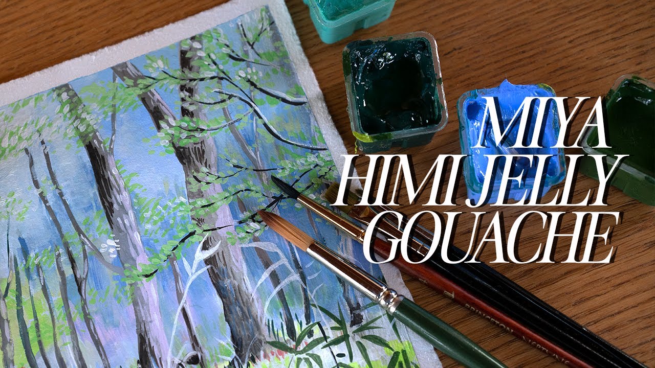 pom poko paint with me 🌱 using miya himi jelly gouache - YouTube