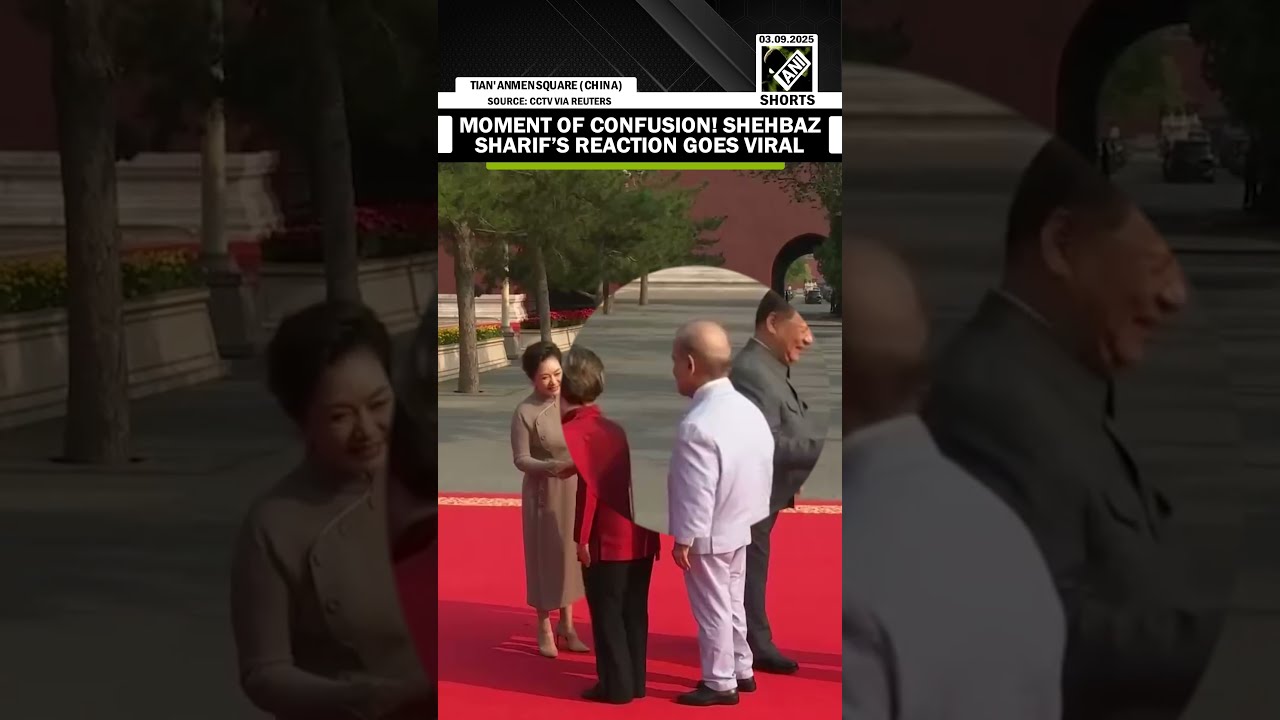Moment Of Confusion Pakistan PM Shehbaz Sharif Reaction Goes Viral Ahead V Day Parade In China