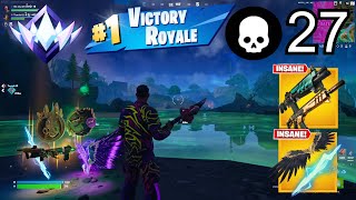 High Elimination Solo Ranked Win Gameplay🏆 (Fortnite Chapter 5 Season 2)