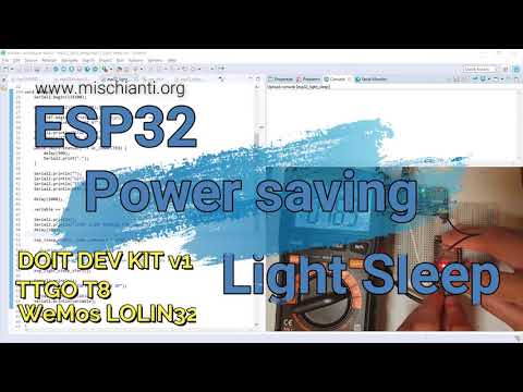 ESP32 practical power saving:  light sleep without peripherals, DEV KIT v1 vs LOLIN32 vs TTGO T8 - 4