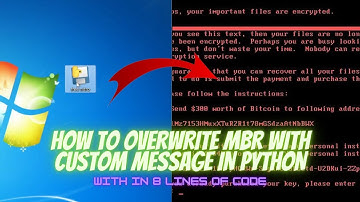 How to overwrite mbr with custom message in python #gta v #Linus Tech Tips #Chris Titus Tech #cyber