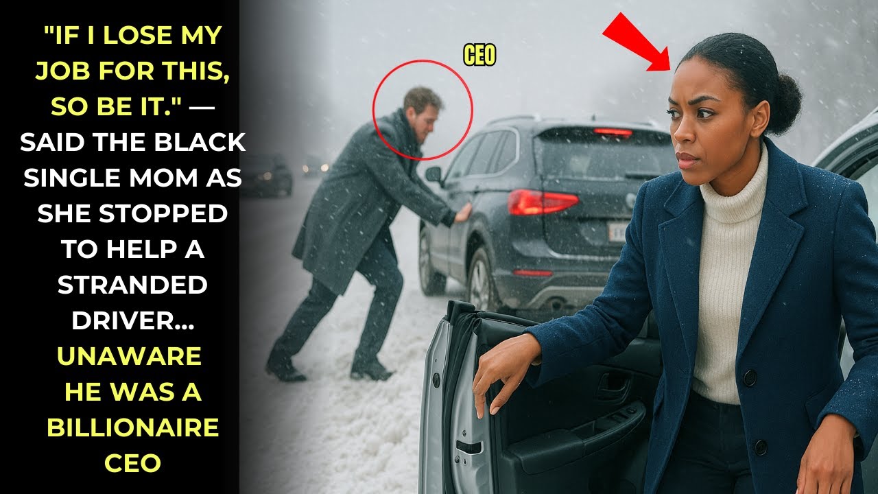 Black Single Mom Stops to Help a Stranded Driver in the Snow — Unaware He Was a Billionaire CEO