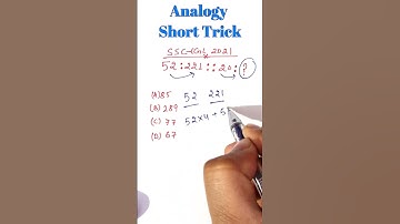 Reasoning Short Tricks | #shorts CTET, TET, SUPER TET, Railway, SSC-CGL, SSC- GD