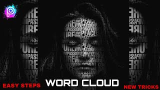 Wordcloud Typography PicsArt Tutorial || The Avi pics wordcloud photo editing || Face Text screenshot 5