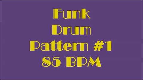 Drum Loops for Practice Funk Drum Pattern #1 85bpm